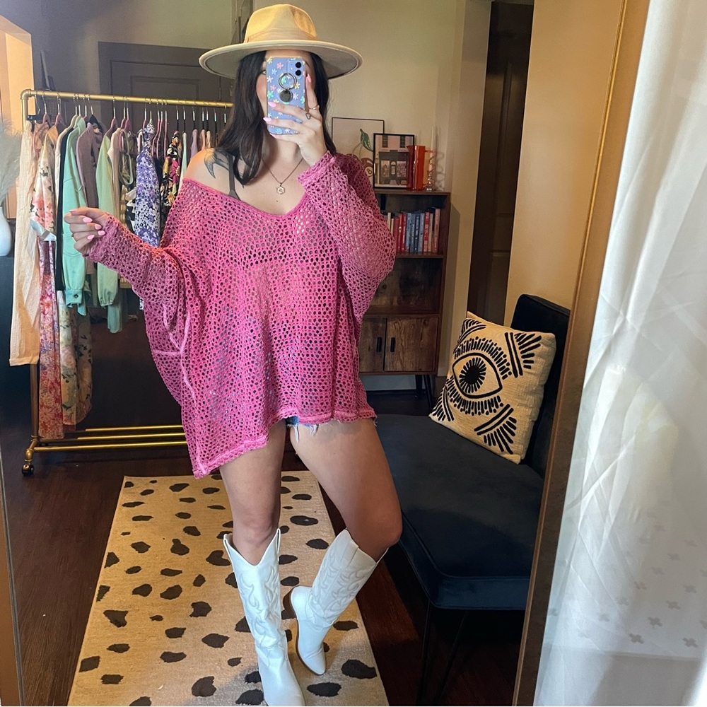 Free People Napa Oversized Long Sleeve Knit Top - Picture 9 of 13